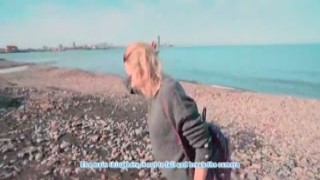 She was a tiny, russian chick with big tits that barely contained her 34DD implants