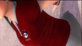 Lei Fang's tennis skirt was so tight that you could see the outline of her pussy through it