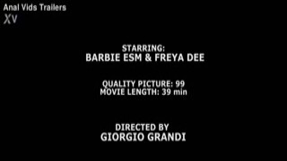 Freya Dee was on her knees, sucking Esm Barbie's long cock