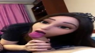 Adorable cartoon princess blows johnson adoringly