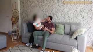 Tiny, bubble butt teenage slut, who's only 18, doesn't wanna stop fucking with that massive dick!