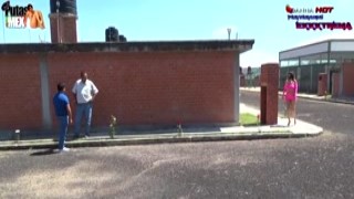 Danna was hot walking naked in the avenue and having sex in public with one friend