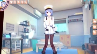 The hot, Russian Anime girl slithered her tight, wet pussy over his thick dick, moaning as she slid down to the base