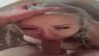 She was on her knees, sucking on my cock