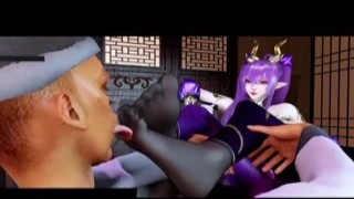 The booty queen was feeling horny as fuck, she wanted to get fucked in the ass in 3D animation