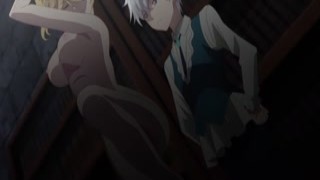 The big-titted anime girl stood in front of him, her hands on her hips