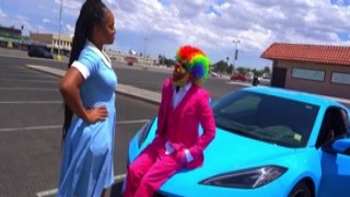 The slutty waitress, who was clearly underage and dressed like a whore, took one look at the new customer and knew what he wanted