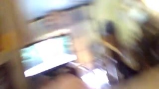 He rammed his huge cock deep inside her tight pussy, fucking her hard from behind