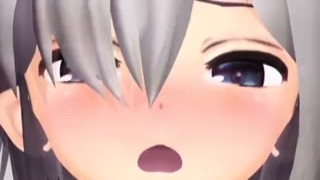 Hamakaze's foxy cunt was dripping wet as she moaned loudly, her nipples rock hard, ready for my cock