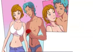 The gangbang was in full swing as the comics strip was filled with cum