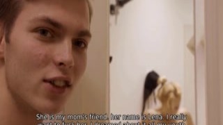 The boy couldn't believe his luck when he saw the hot MILF of a woman walking into the shower room