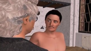 Charlie's hard on was throbbing as he slid his fingers along Barbie's smooth plastic pussy