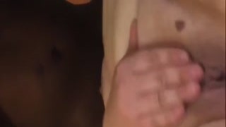 A wild-eyed blonde bombshell was on her hands and knees, shuddering as a thick, black cock ripped into her tight cunt from behind