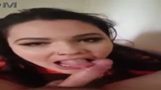 licking and teasing a thick cock until it erupts