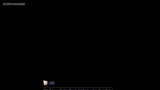 Lara sat on the edge of her bed, her fingers gliding over her wet pussy