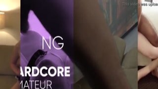 The young, shaved blonde slut kneels before her master and waits with trembling anticipation as he unzips his pants