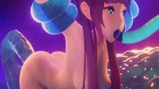 Her lithe body contorted with pleasure as she climaxed, her breasts jiggling and her ass clenching around my member